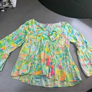 Lilly Pulitzer Multicolor Blouse with Tassels